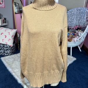 a new day Tan Cowl Neck Sweater